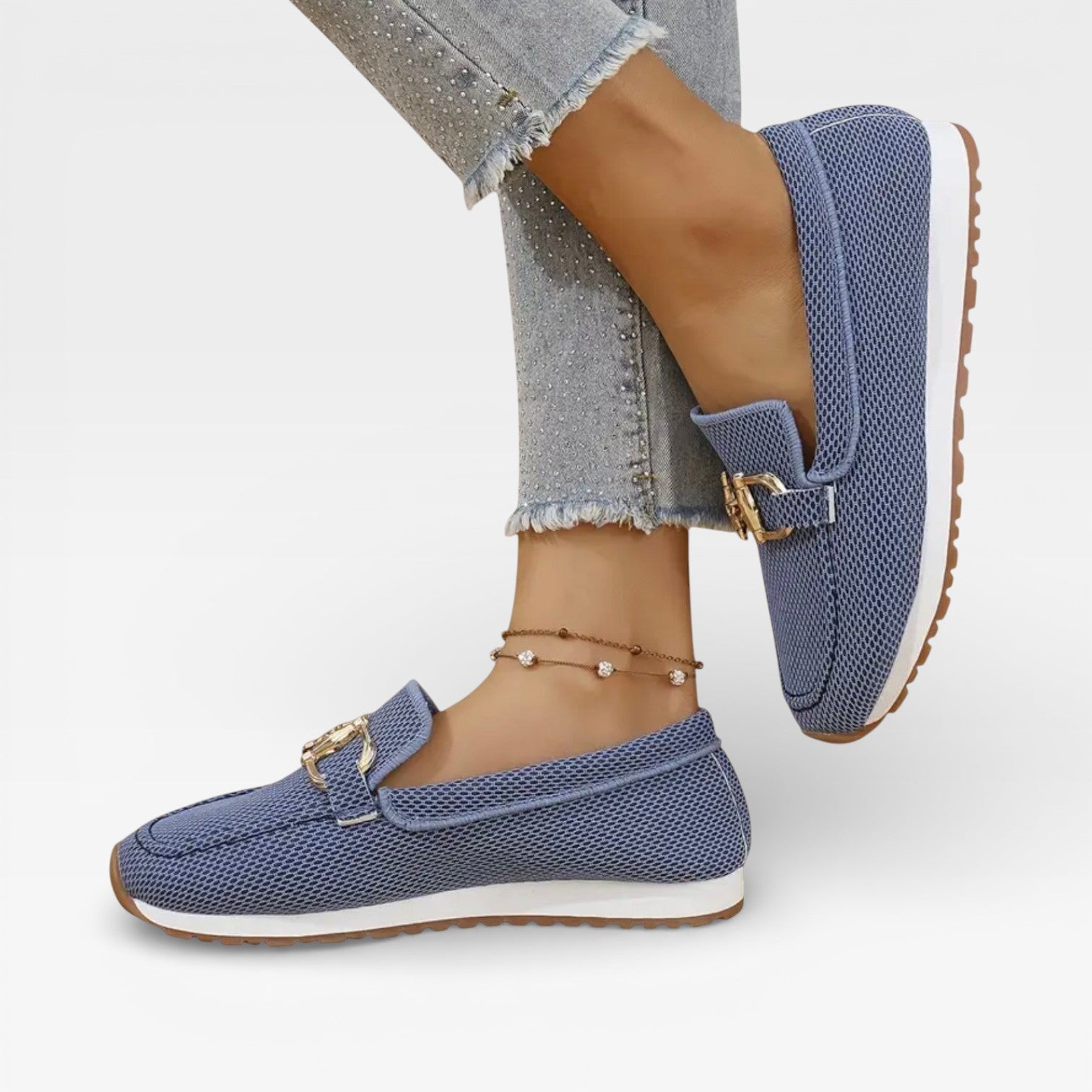 Women's Mesh Slip-On Loafers – Casual Lightweight Summer Shoes