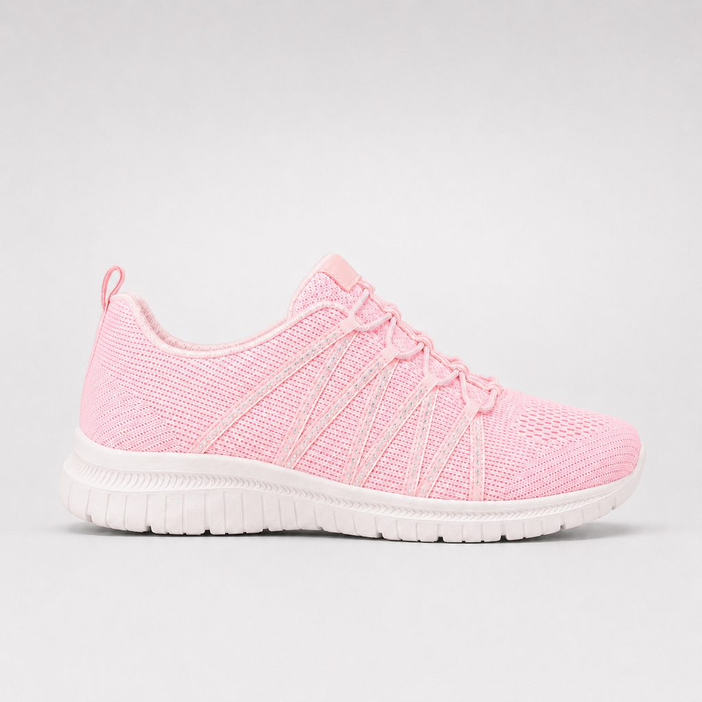 Ella | Women's Slip-On Knit Trainers – Lightweight Sparkle Walking Shoes