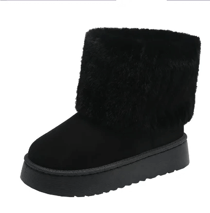Bethan | Women's Warm Winter Boots - Cosy Round-Toe Ankle Boots