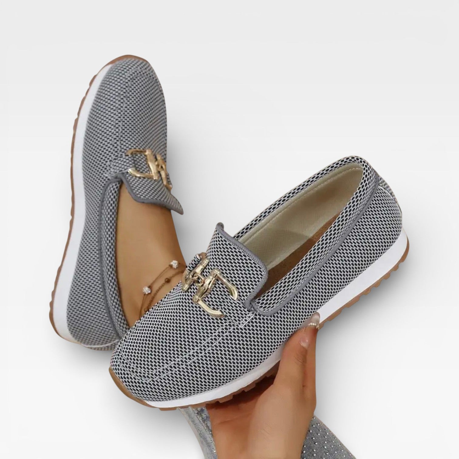Women's Mesh Slip-On Loafers – Casual Lightweight Summer Shoes