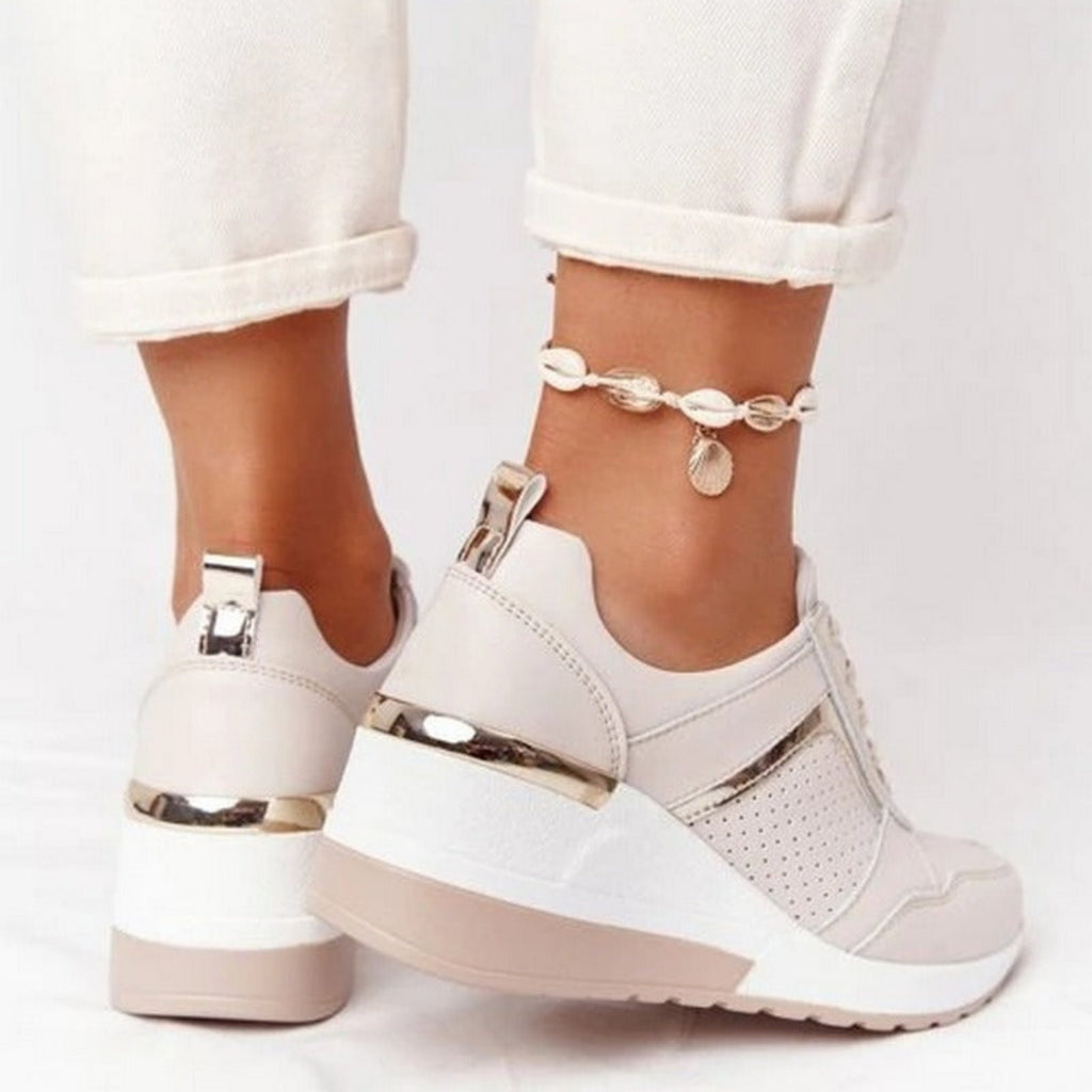 Imogen | Women's Wedge Trainers - Casual Everyday Sneakers