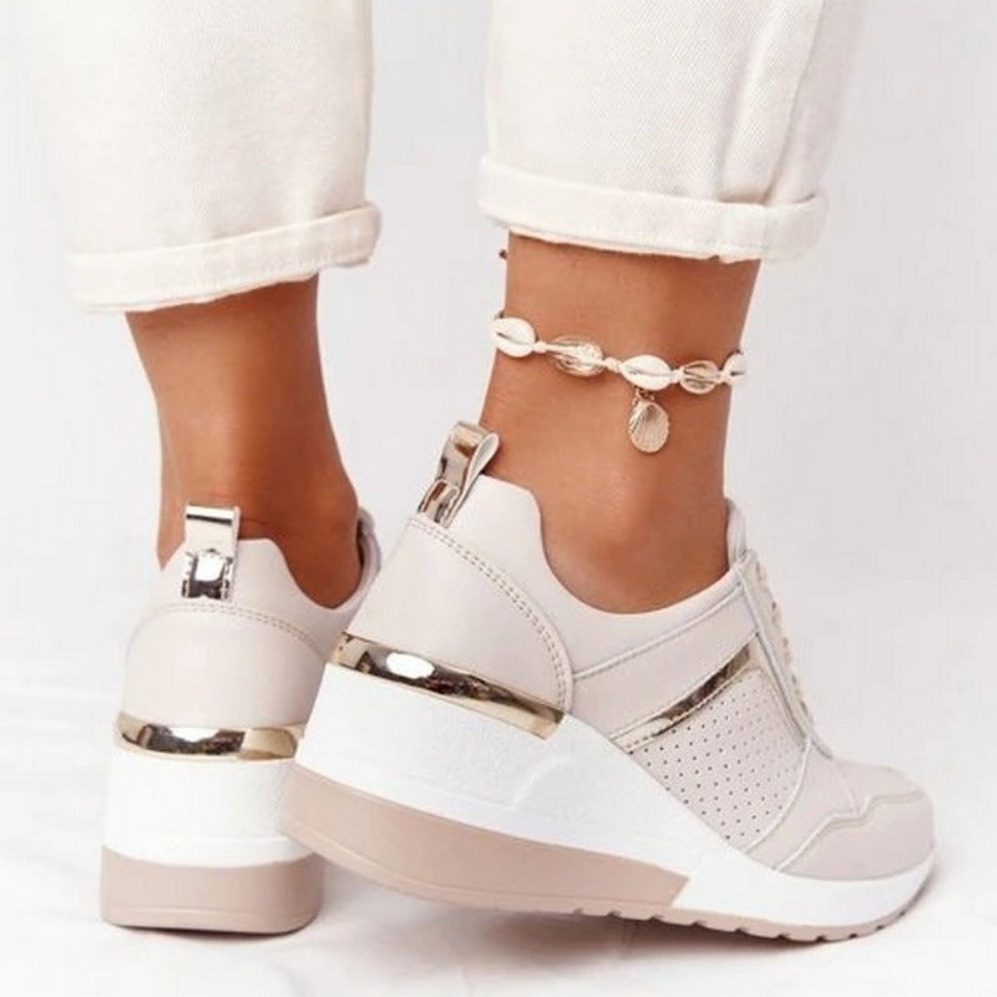 Imogen | Women's Wedge Trainers - Casual Everyday Sneakers