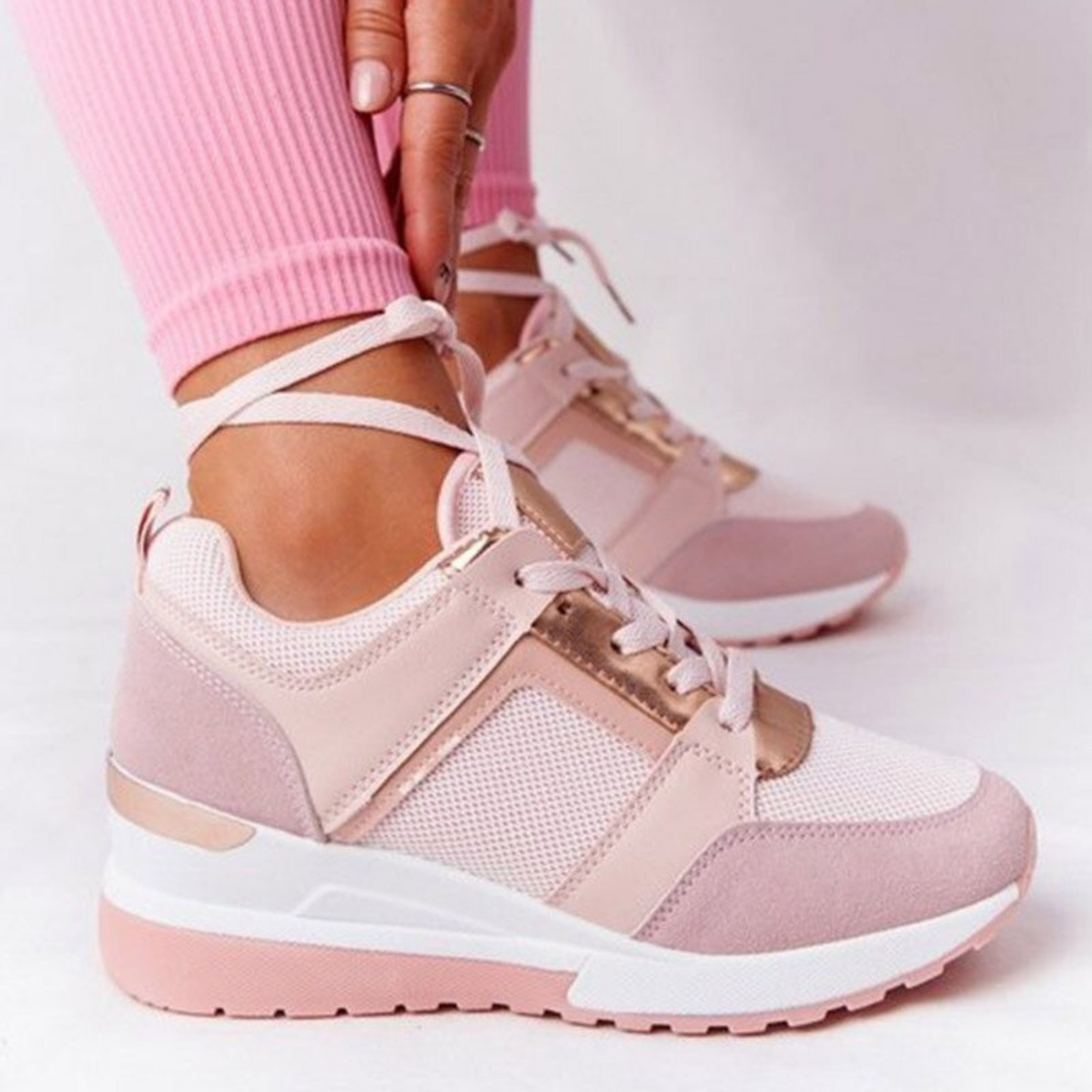 Imogen | Women's Wedge Trainers - Casual Everyday Sneakers