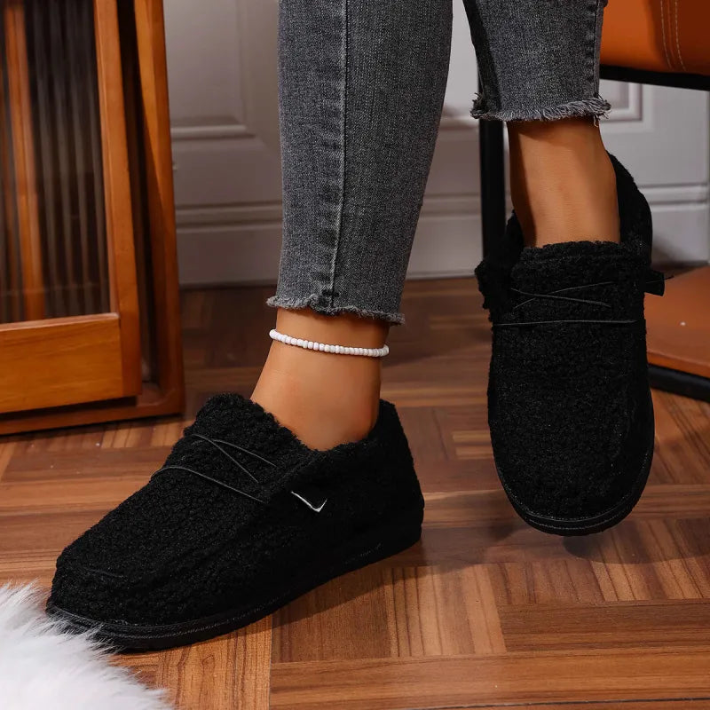 Gwendolyn | Women's Teddy Fleece Slippers - Cosy Slip-On Winter Shoes