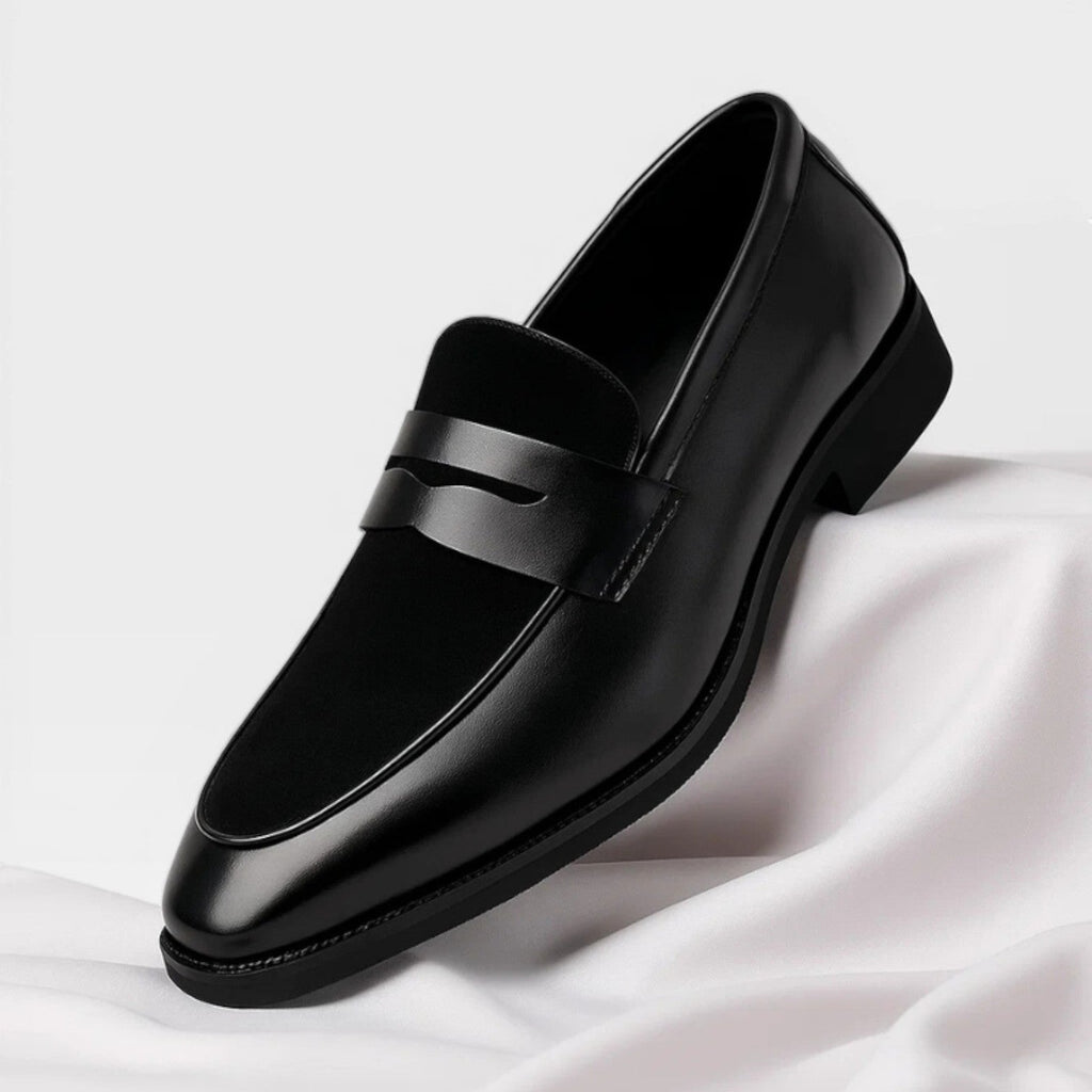 Percy | Men's Leather Penny Loafers - Smart Casual Slip-On Shoes