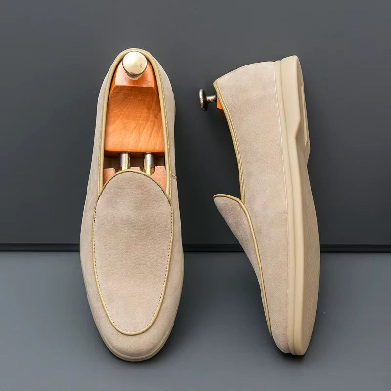 Hugo | Men's Suede Loafers - Smart Casual Slip-On Shoes