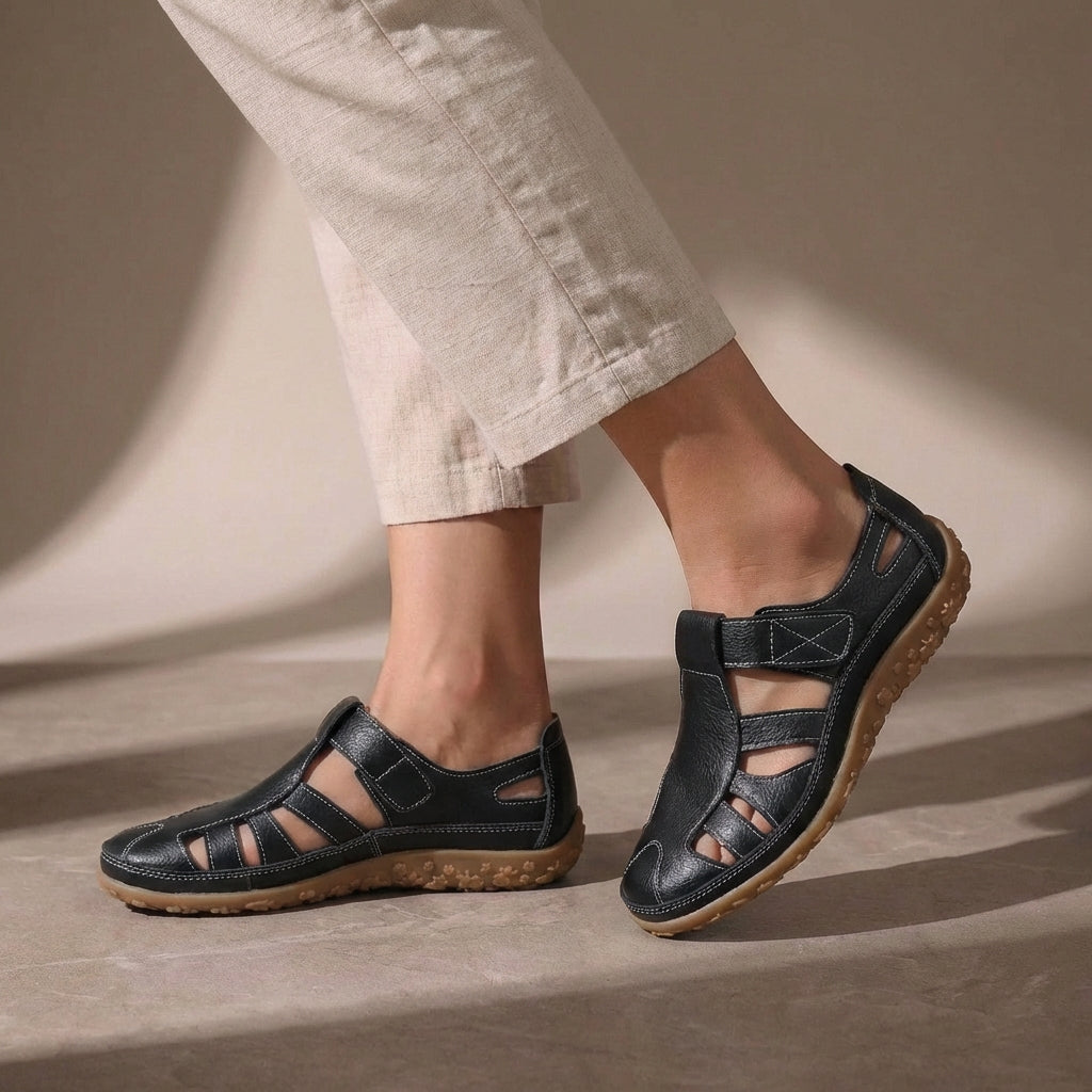 Bettina | Women's Adjustable Strap Closed-Toe Sandals - Everyday Summer Sandals