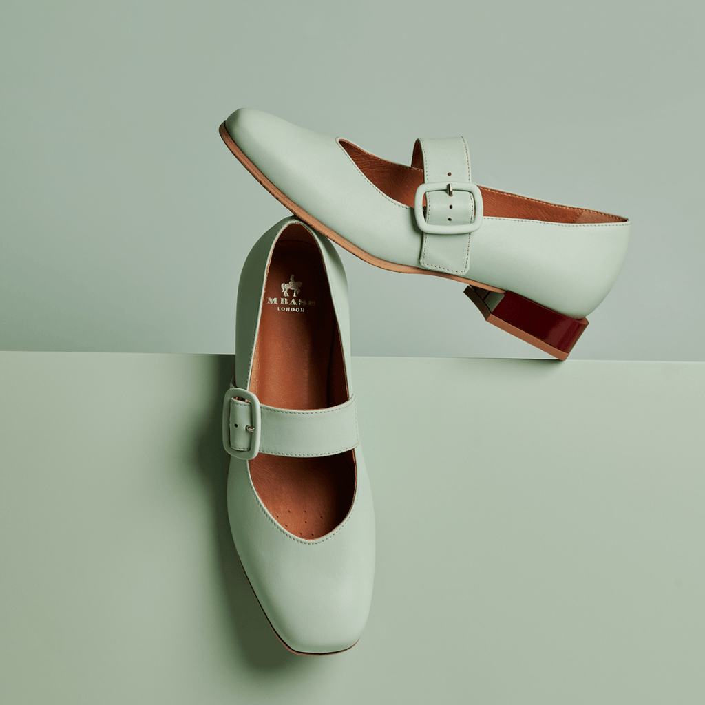 Beatrice | Women's faux leather Mary-Jane Heels - Square Toe Block Heel Shoes