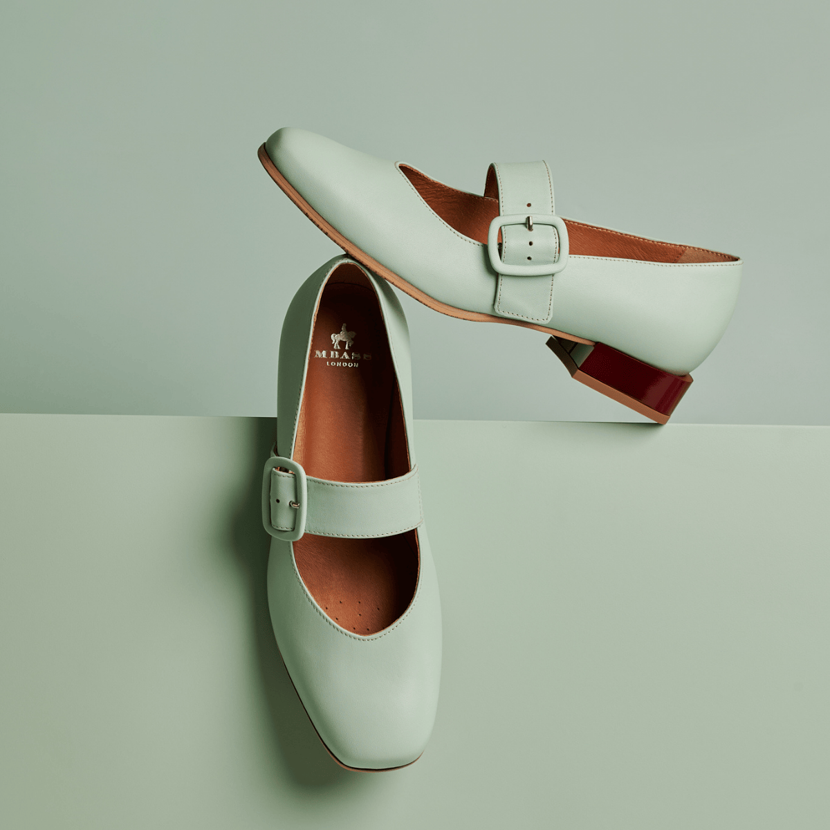 Beatrice | Women's faux leather Mary-Jane Heels - Square Toe Block Heel Shoes