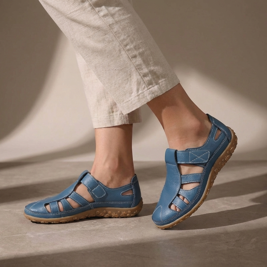 Bettina | Women's Adjustable Strap Closed-Toe Sandals - Everyday Summer Sandals