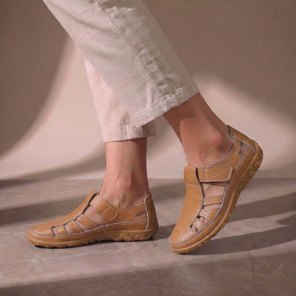 Bettina | Women's Adjustable Strap Closed-Toe Sandals - Everyday Summer Sandals