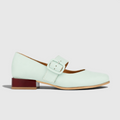 Beatrice | Women's faux leather Mary-Jane Heels - Square Toe Block Heel Shoes