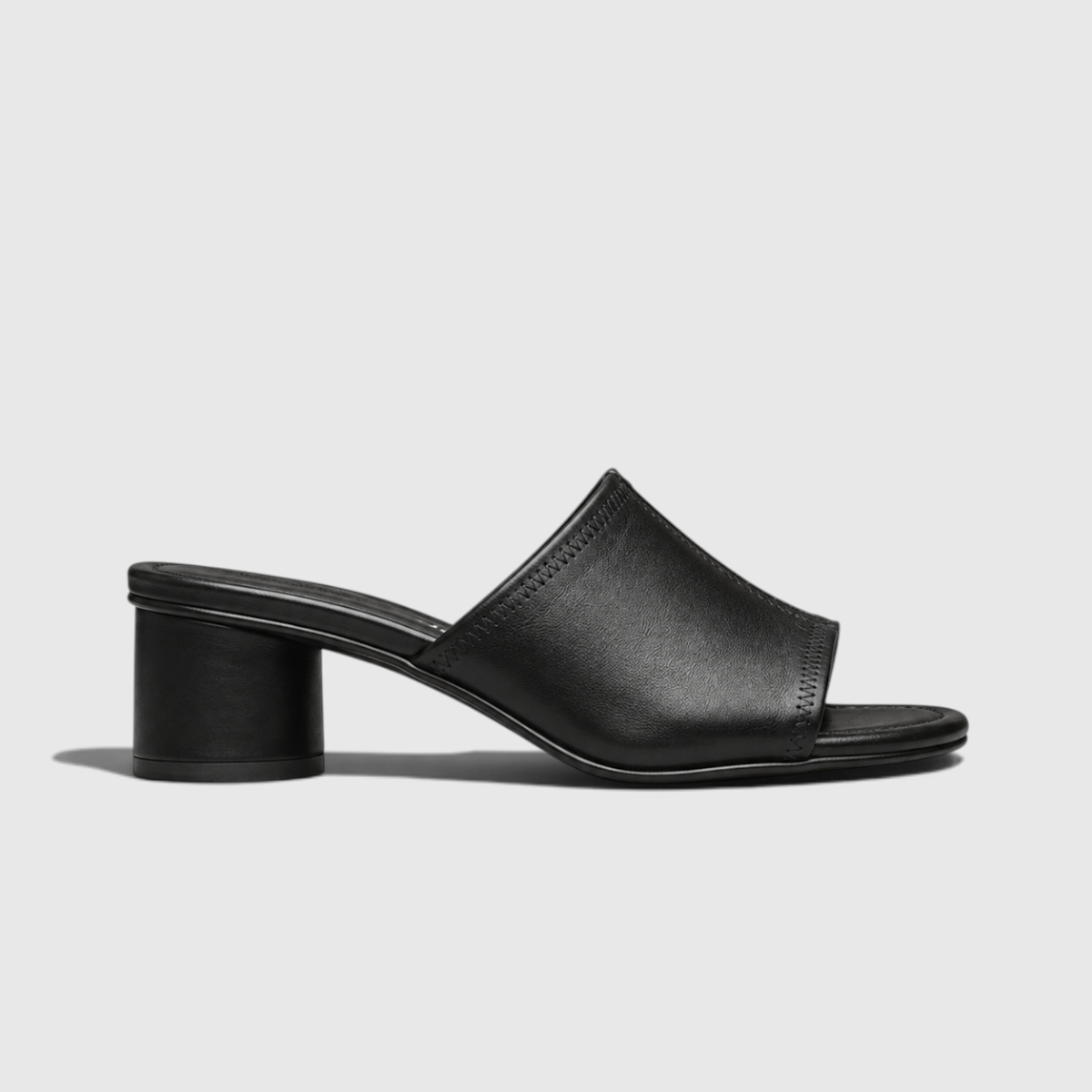 Camilla | Women's synthetic leather Block Heel Mules - Open-Toe Summer Sandals
