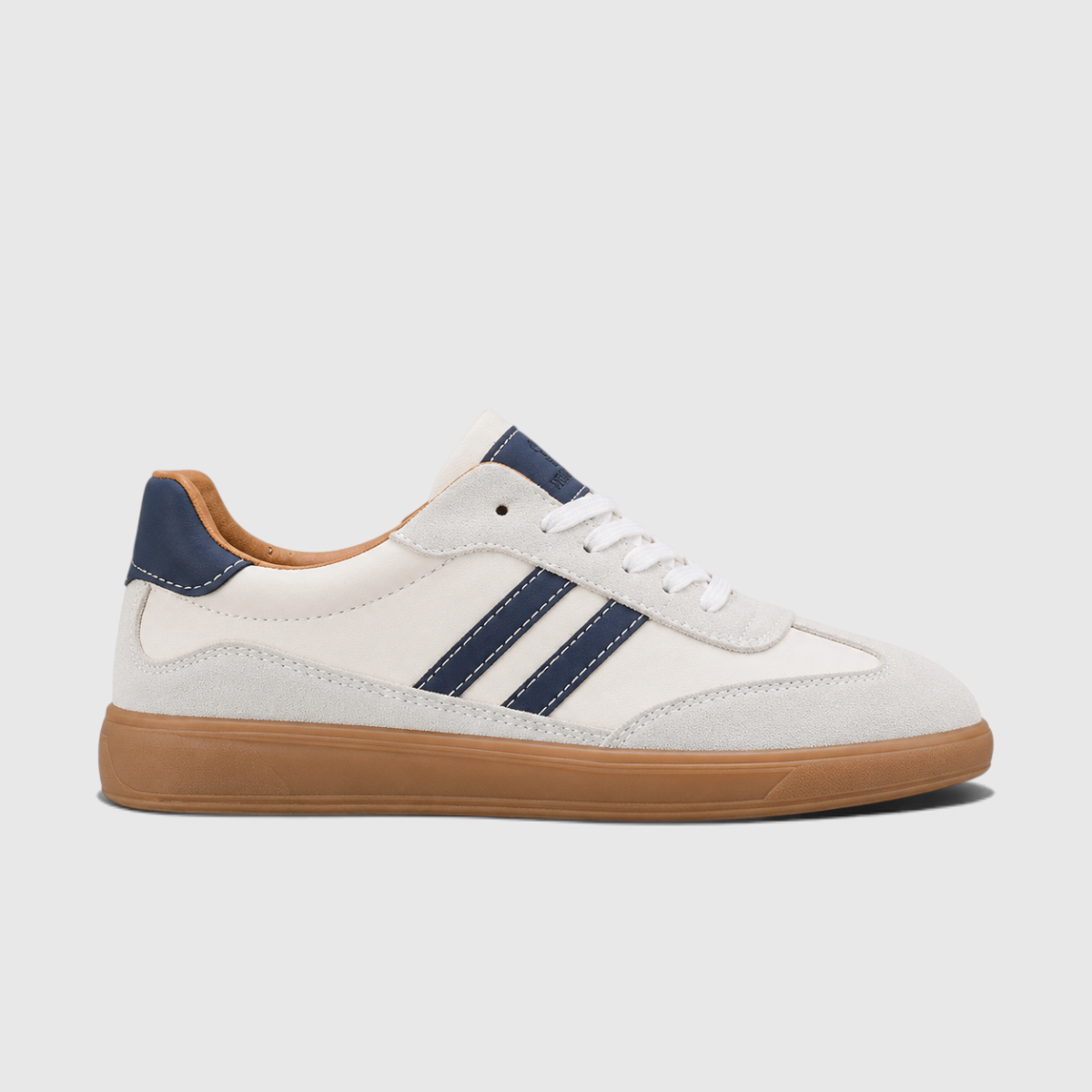 Barrett | Men's Suede-Look Retro Trainers - Lace-Up Casual Court Sneakers