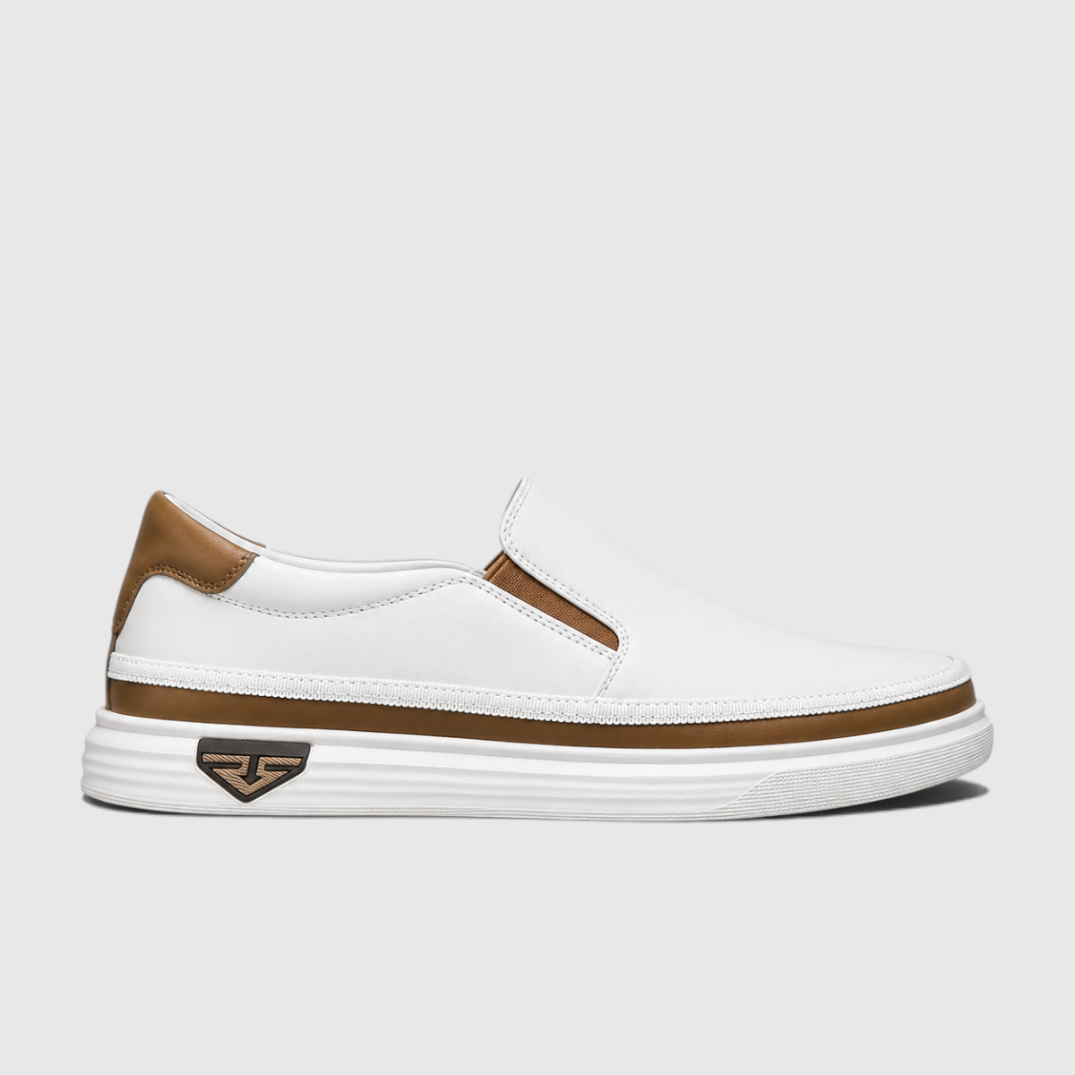 Toby | Men's faux leather Slip-On Trainers - Casual Everyday Shoes