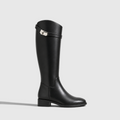 Isabelle | Women's Knee-High Boots - Buckle Detail Autumn Boots