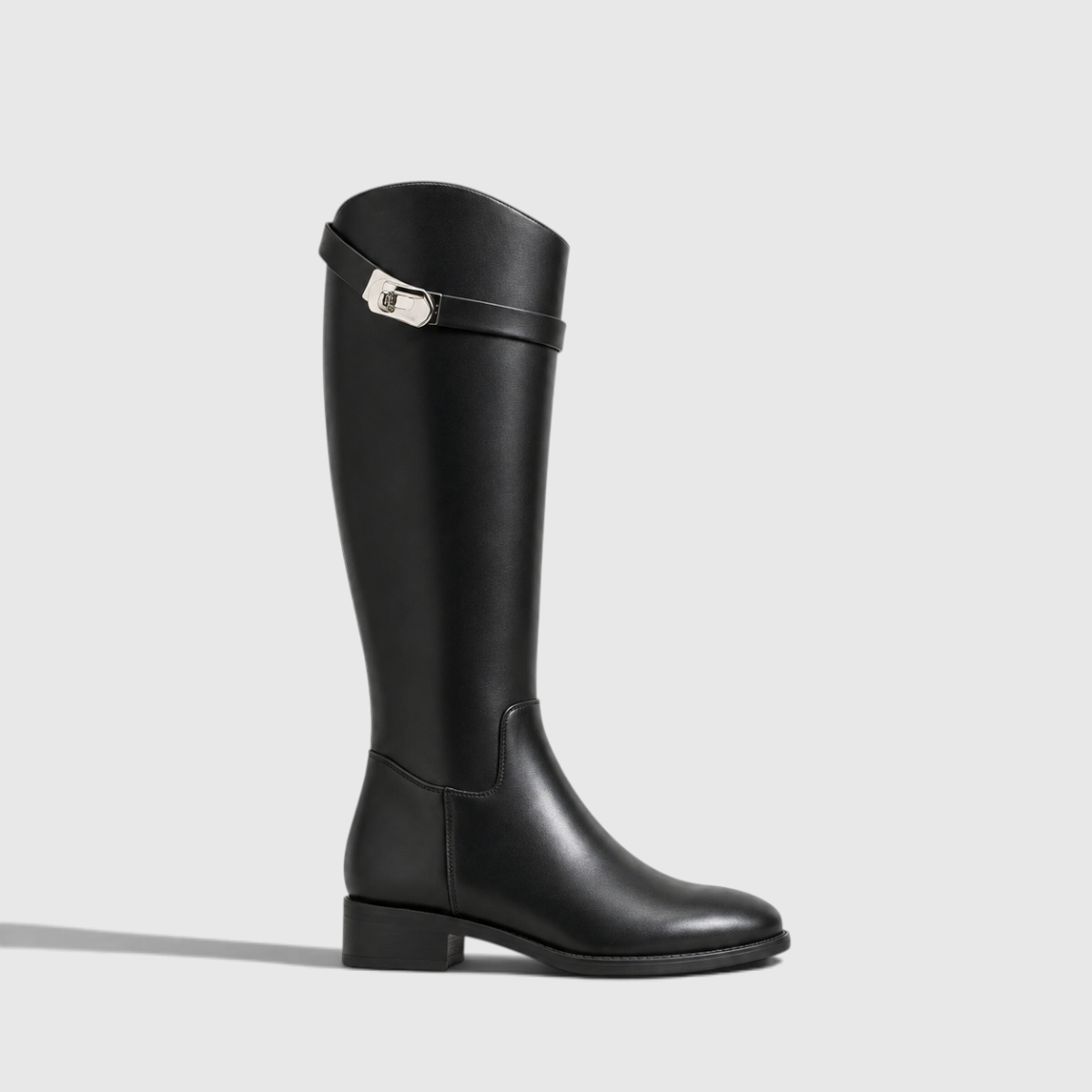 Isabelle | Women's Knee-High Boots - Buckle Detail Autumn Boots