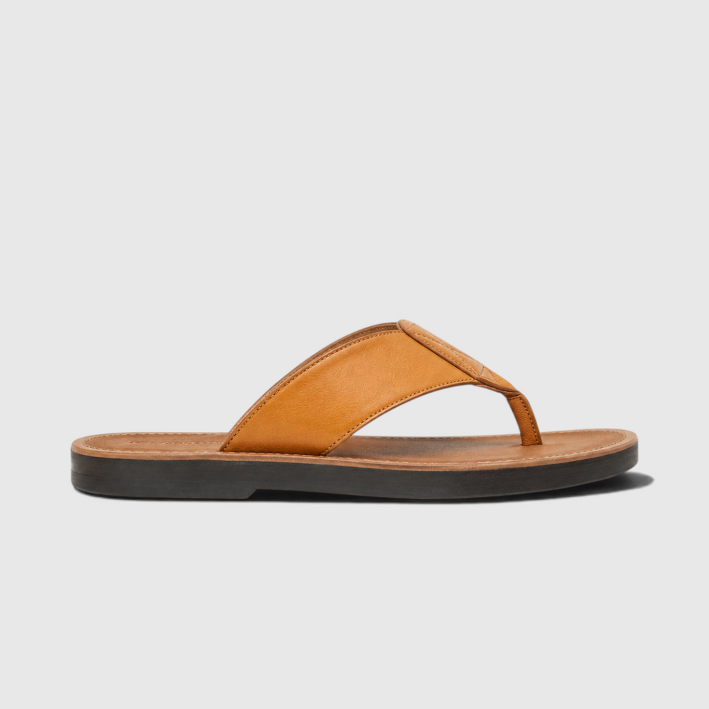 Graham | Men's Leather-Look Toe Post Sandals - Casual Summer Style