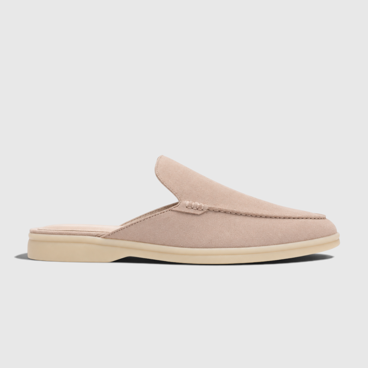 Neville | Unisex Leather-Look Backless Loafers - Slip-On Mule Shoes