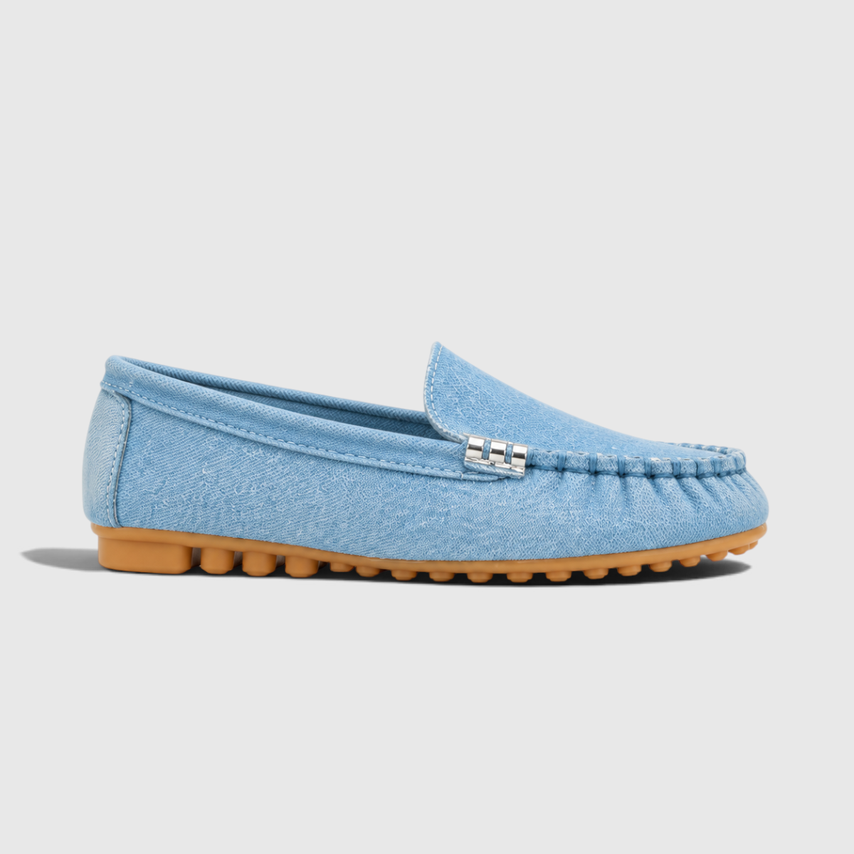 Freddie | Textile Loafers - Round-Toe Flat Slip-On Shoes