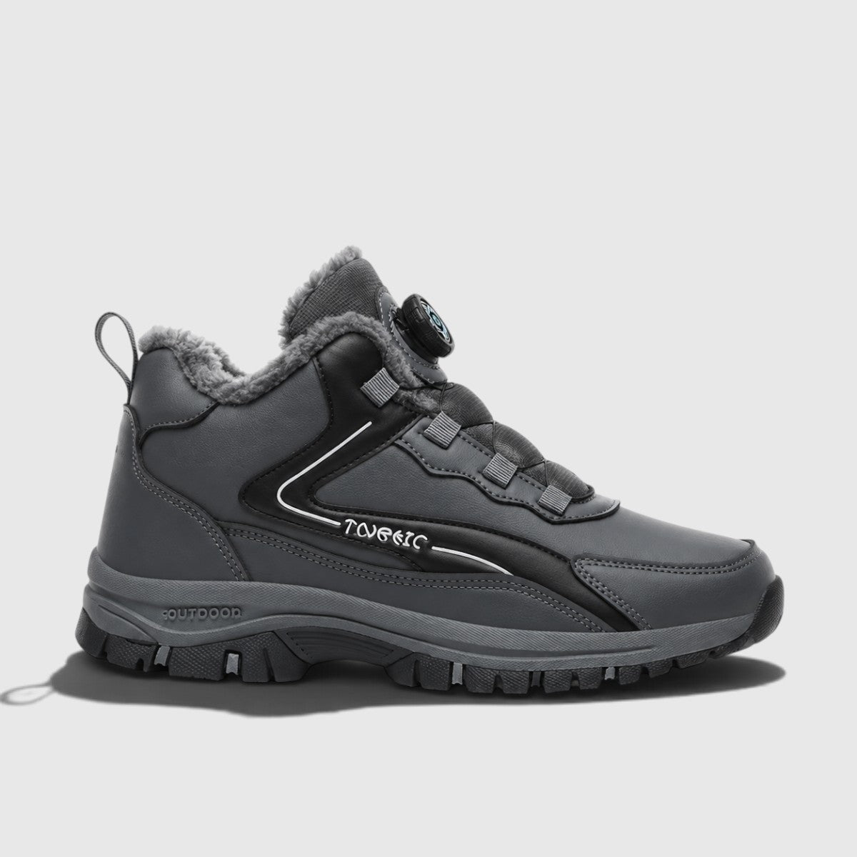 Bramwell | Men's Fleece-Lined Winter Boots - Anti-Slip Outdoor Ankle Boots