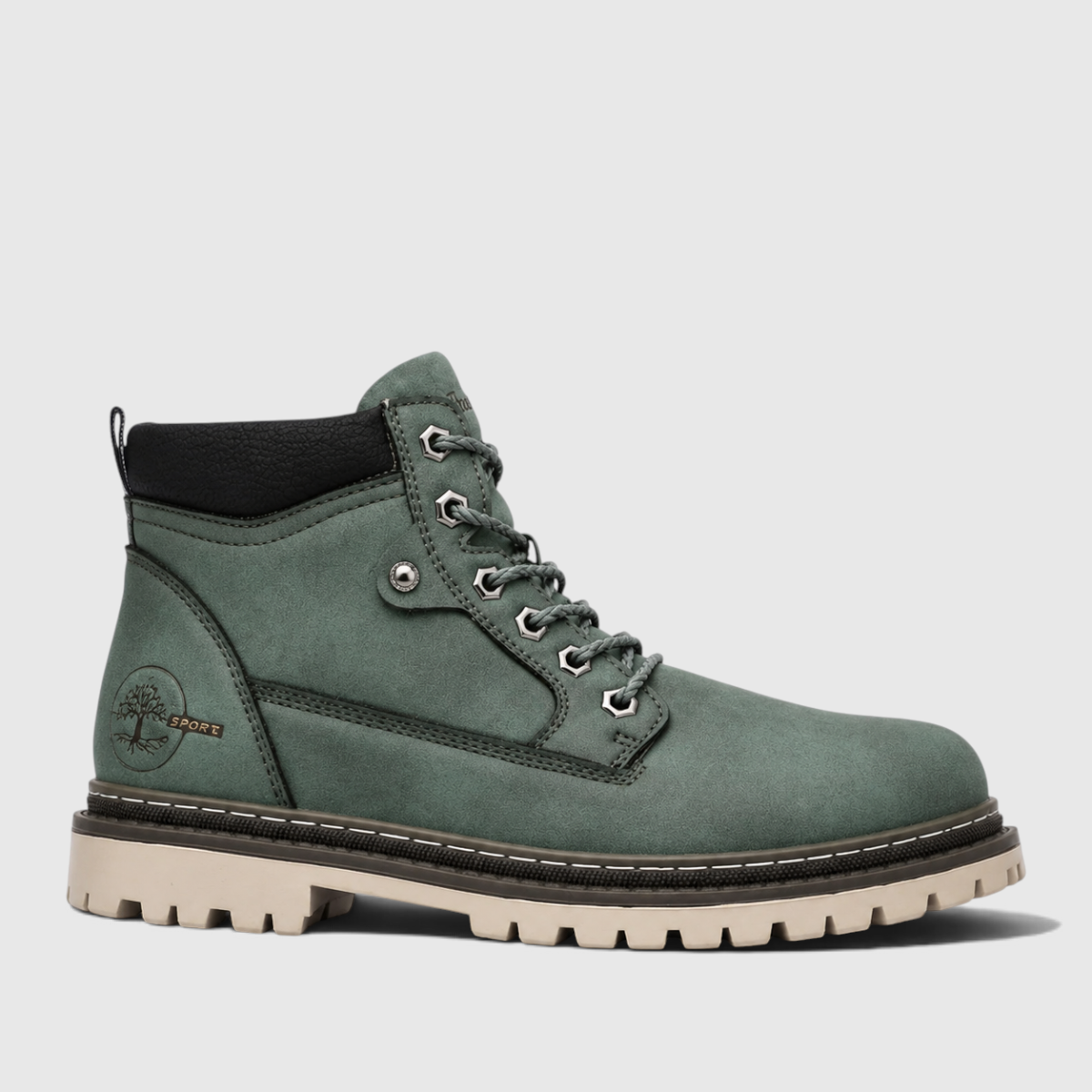 Charlie | Men's Synthetic Leather Lace-Up Ankle Boots - Anti-Slip Outdoor Boots