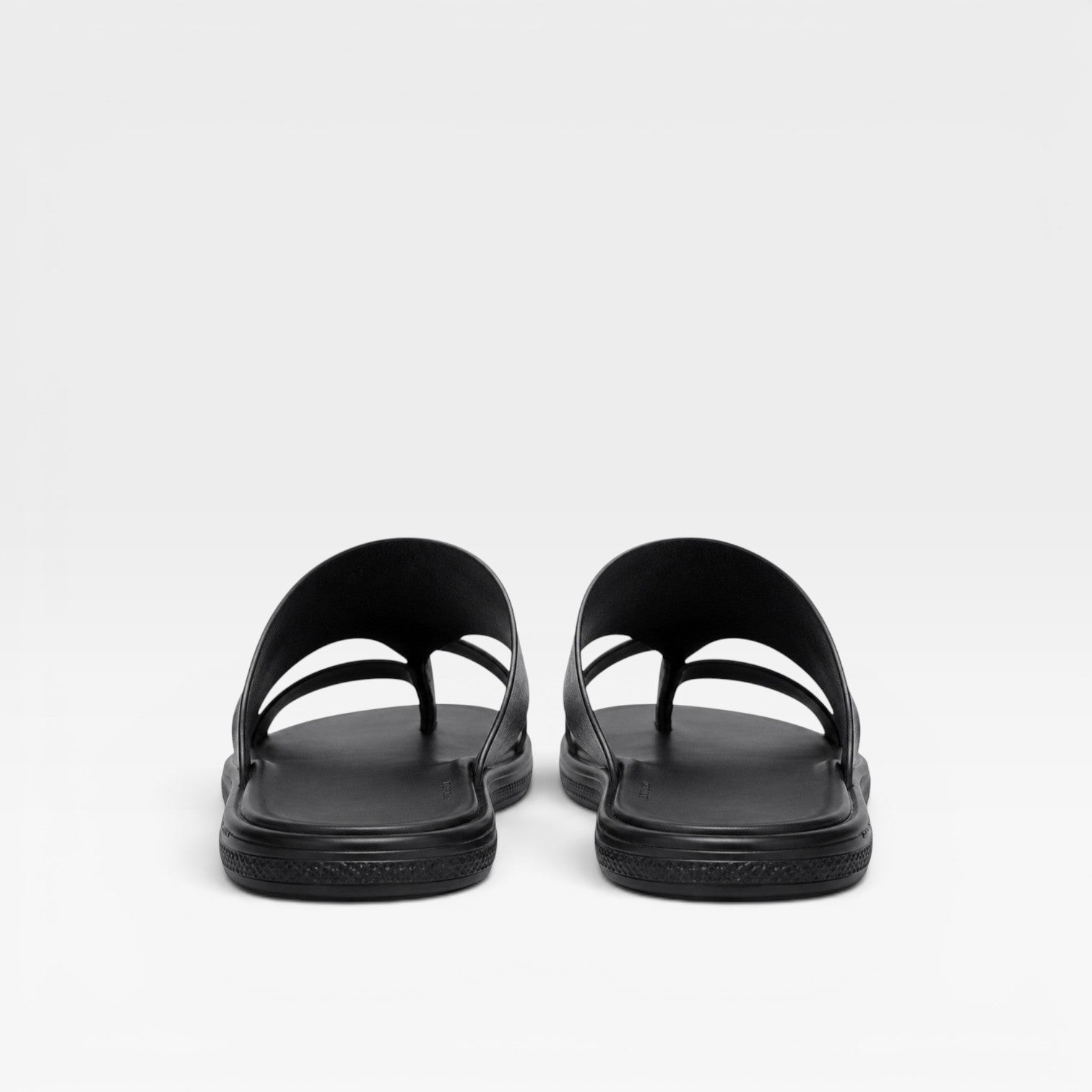 Marcus | Men's Leather-Look Toe-Loop Slide Sandals - Backless Slip-On Sandals
