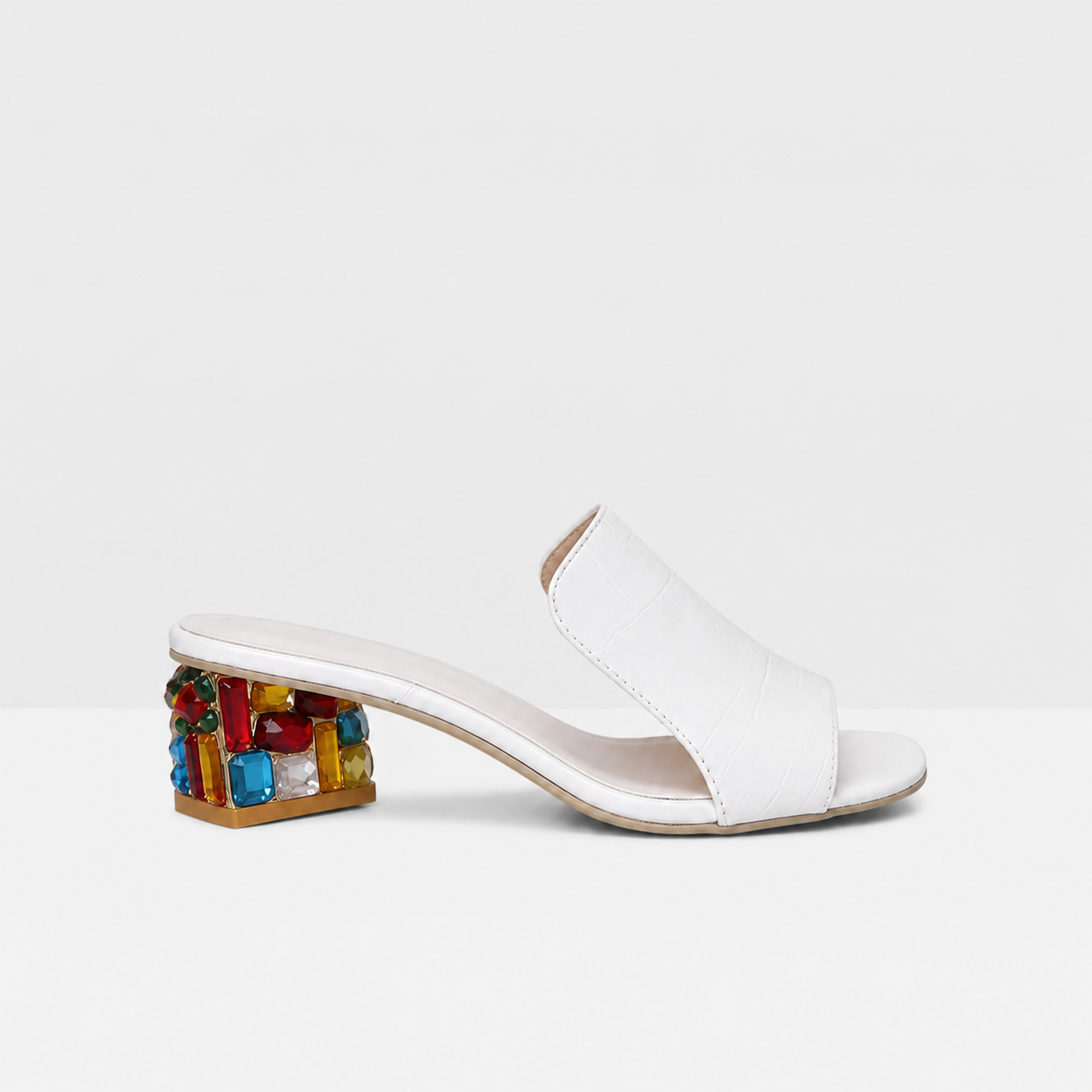 Charlotte | Women's Block Heel Slide Sandals Elegant Style