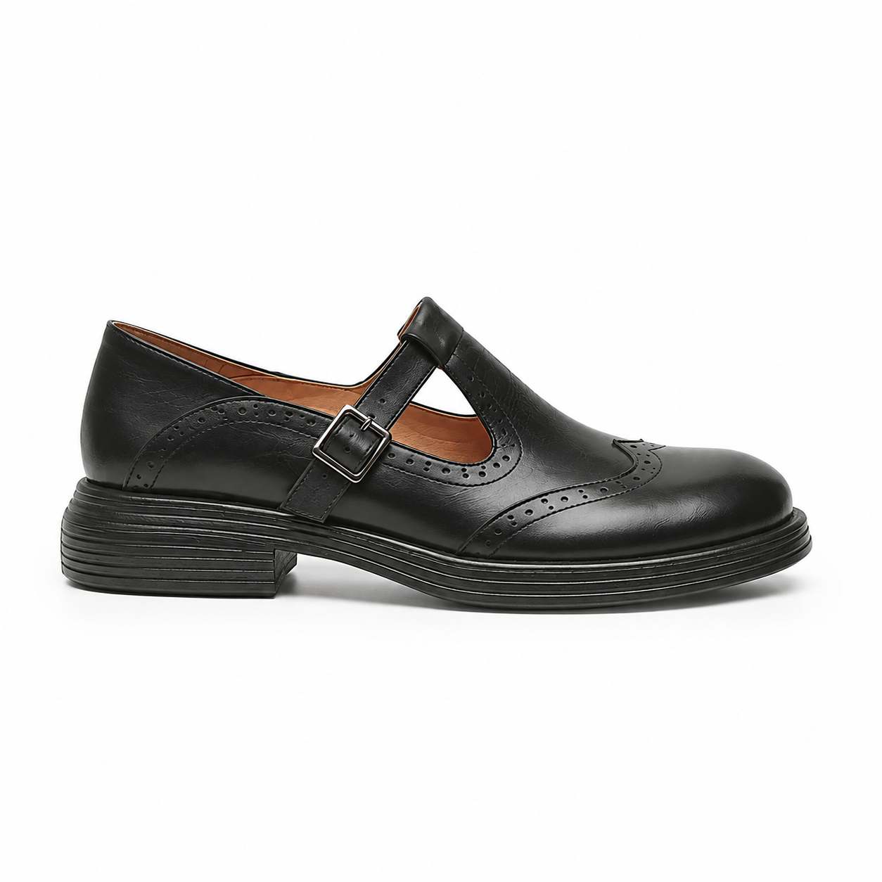 Tabitha | Women's Leather-look T-Strap Ankle Boots - Everyday Casual Boots