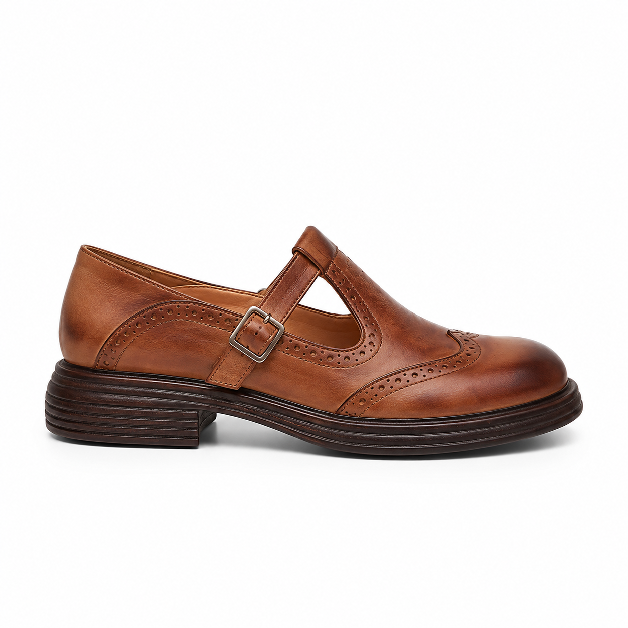 Tabitha | Women's Leather-look T-Strap Ankle Boots - Everyday Casual Boots