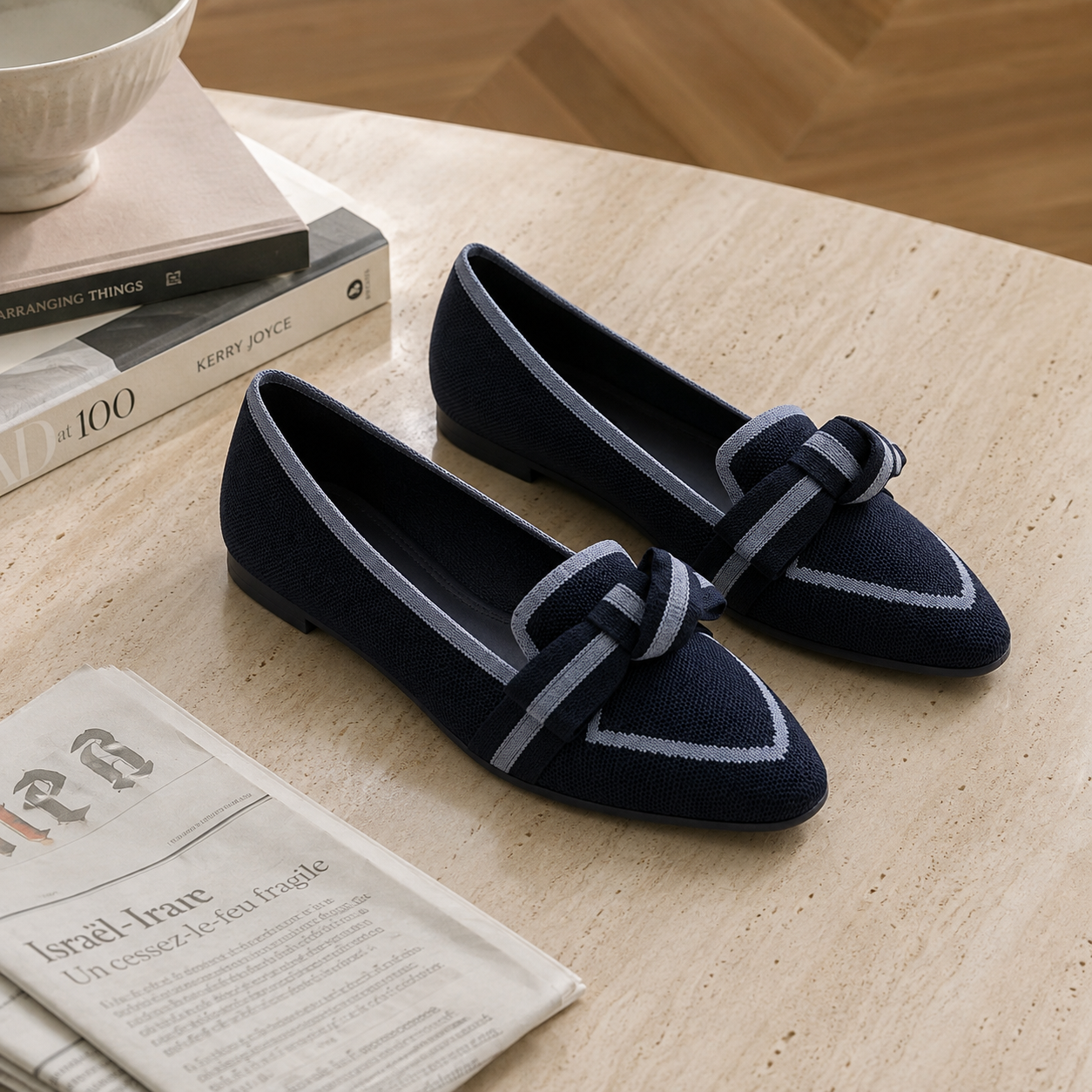 Georgina | Women's Leather-Look Loafer Flats - Smart-Casual Slip-On Shoes
