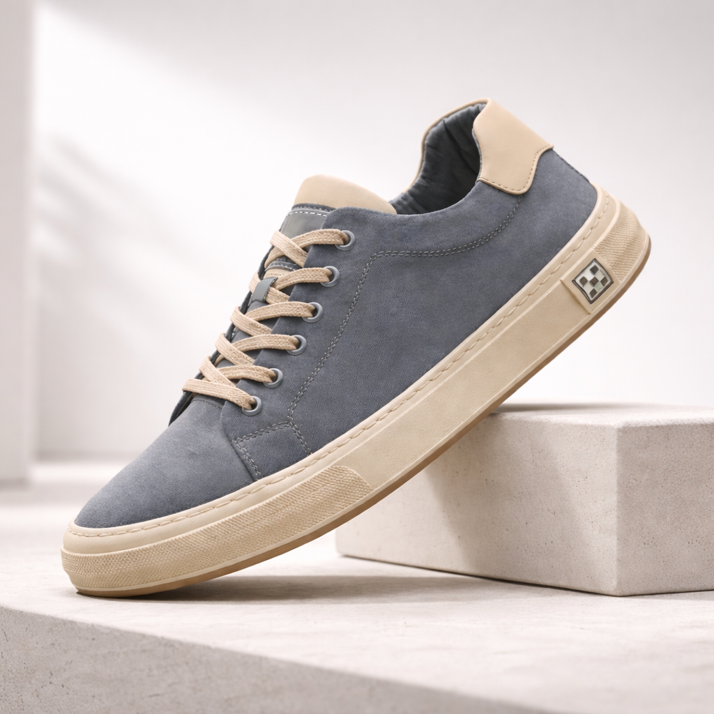 Jasper | Men's Canvas Low-Top Trainers - Stitched Everyday Sneakers