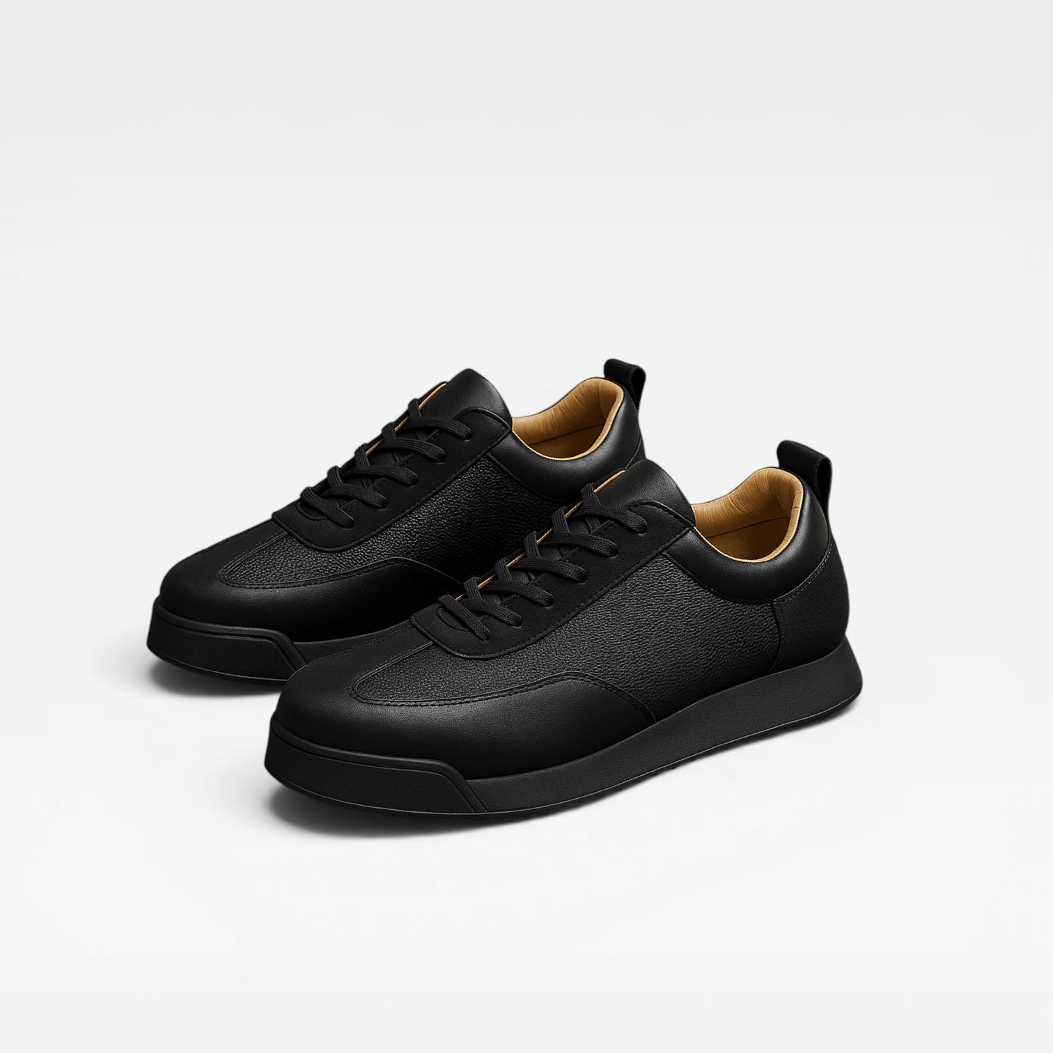 Henry | Men's Cowhide Leather Trainers – Classic Lace-Up Casual Sneakers