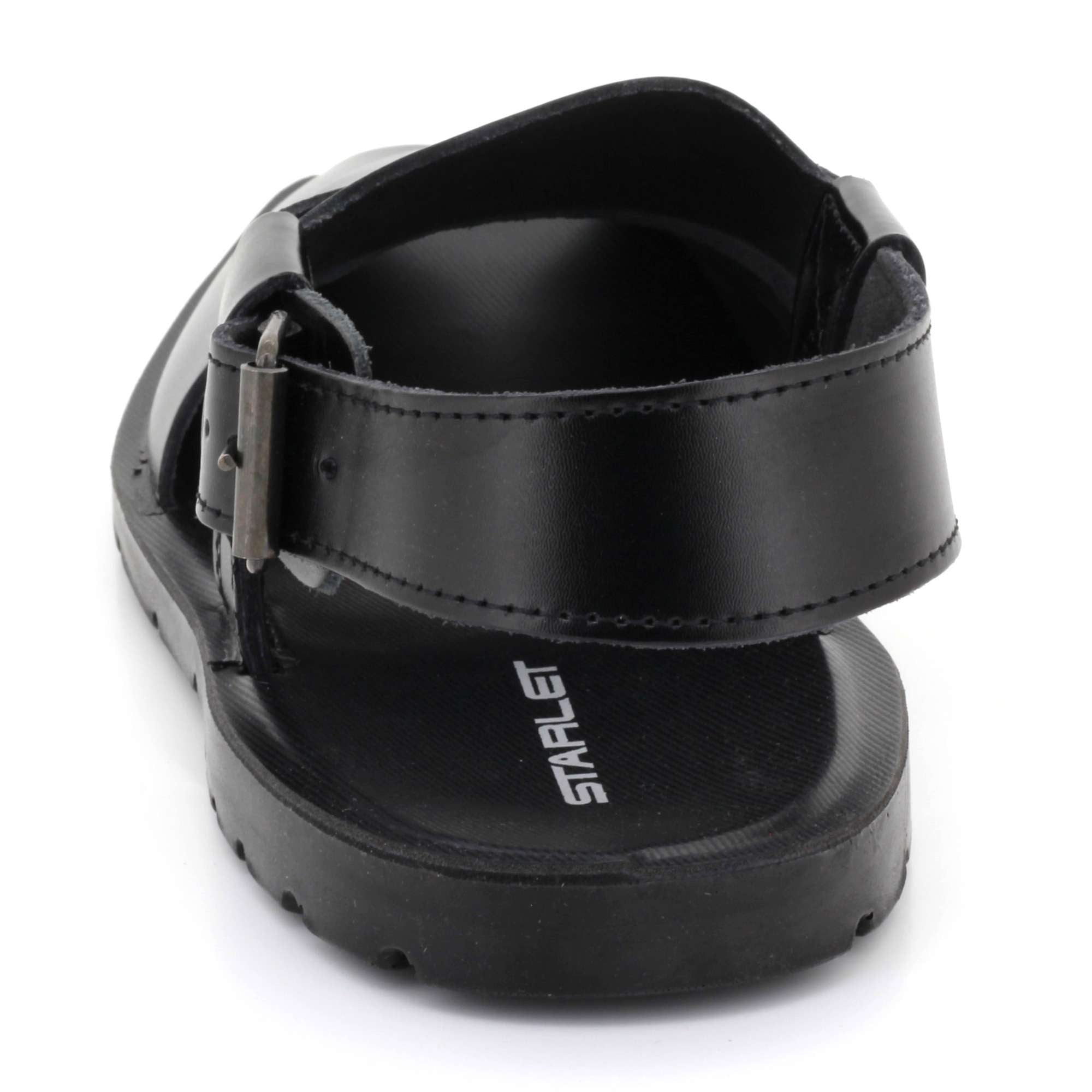 Kenneth | Men's Faux Leather Peshawari Sandals - Cross-Over Strap Ethnic Sandals