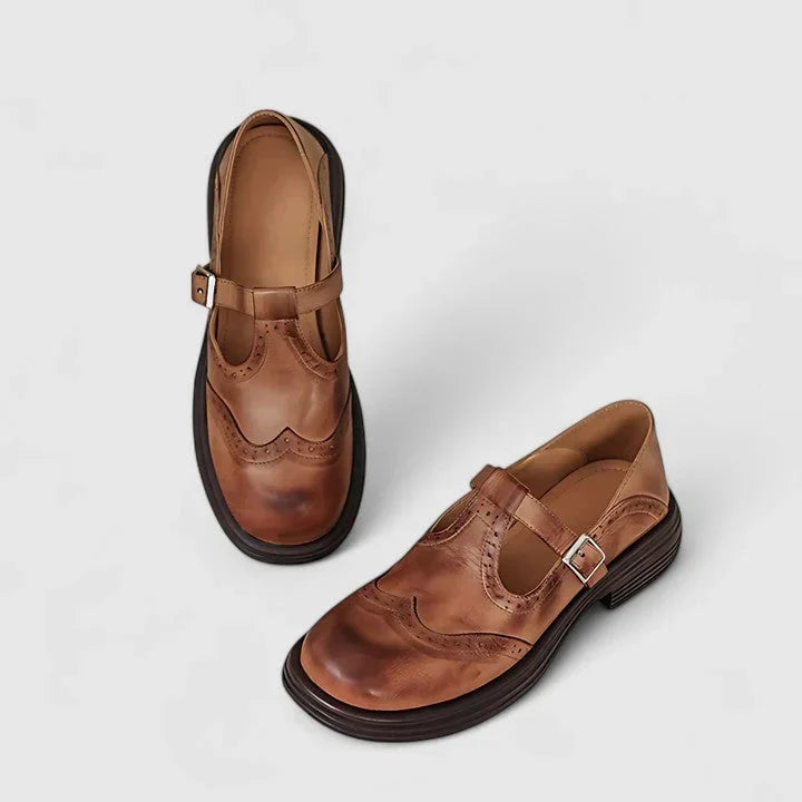Tabitha | Women's Leather-look T-Strap Ankle Boots - Everyday Casual Boots