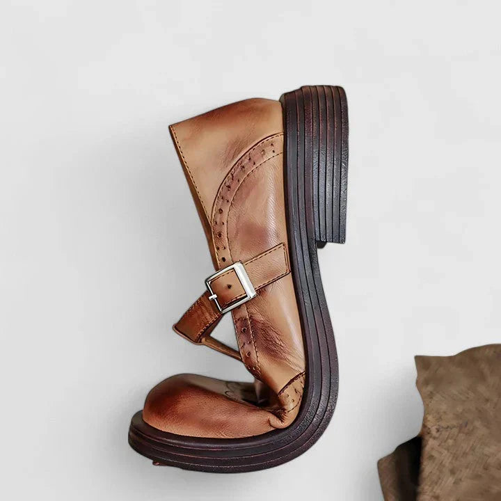 Tabitha | Women's Leather-look T-Strap Ankle Boots - Everyday Casual Boots