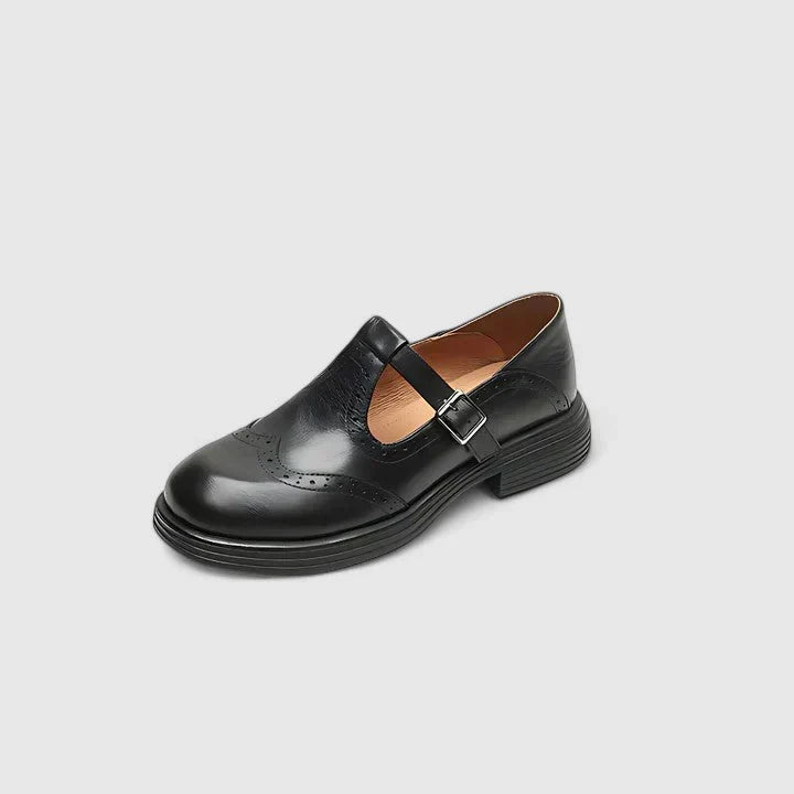 Tabitha | Women's Leather-look T-Strap Ankle Boots - Everyday Casual Boots