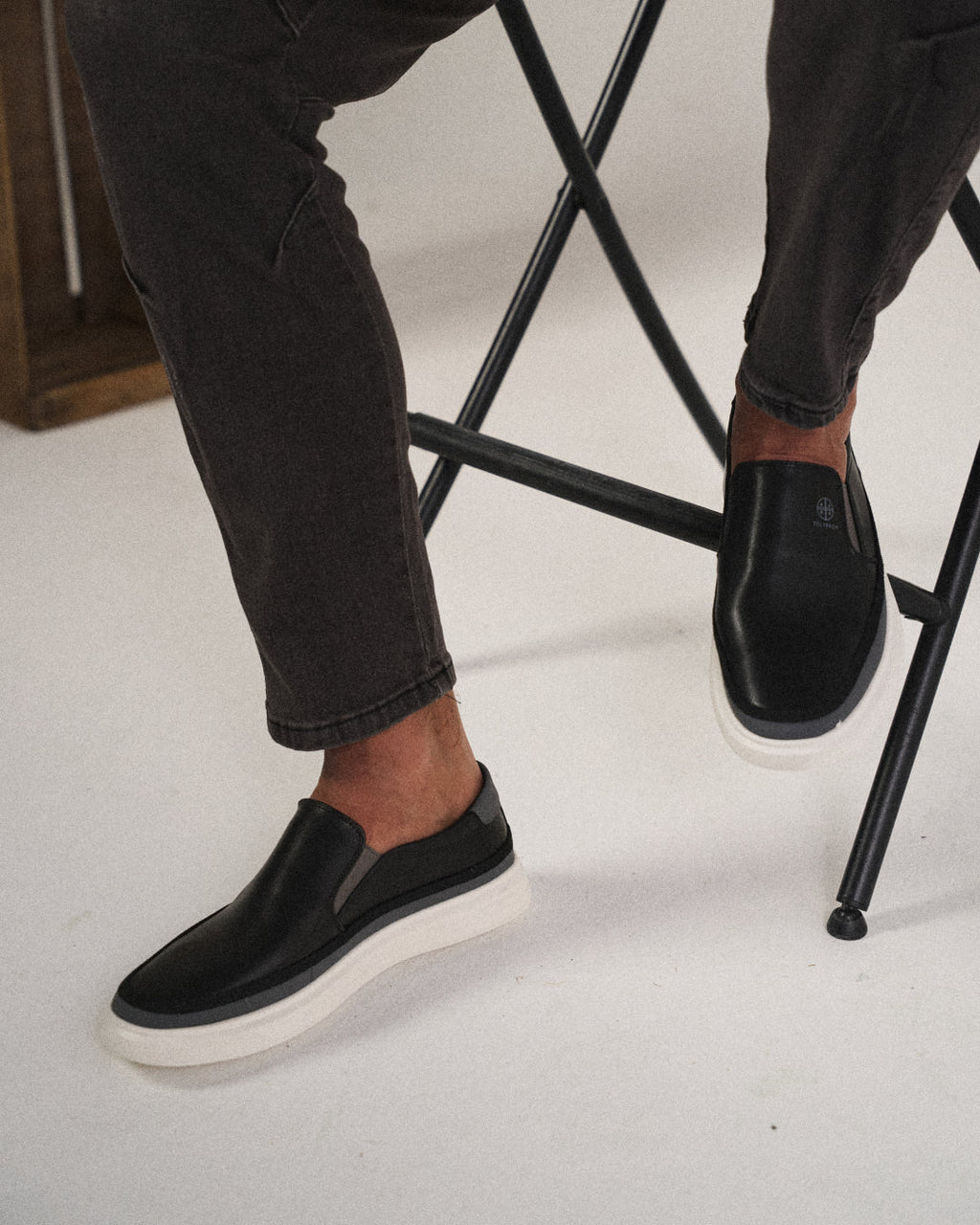 Toby | Men's faux leather Slip-On Trainers - Casual Everyday Shoes