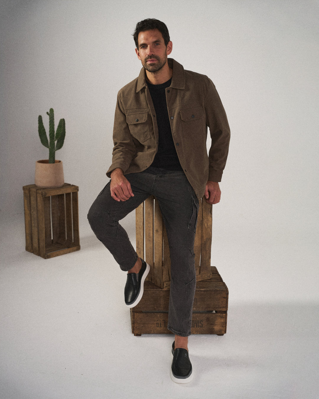 Toby | Men's faux leather Slip-On Trainers - Casual Everyday Shoes