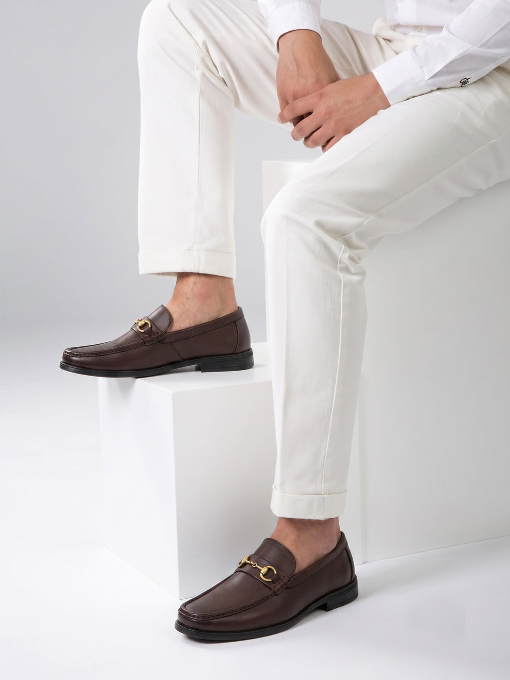 Winston | Men's Leather-Look Horsebit Loafers - Smart Casual Slip-On Shoes