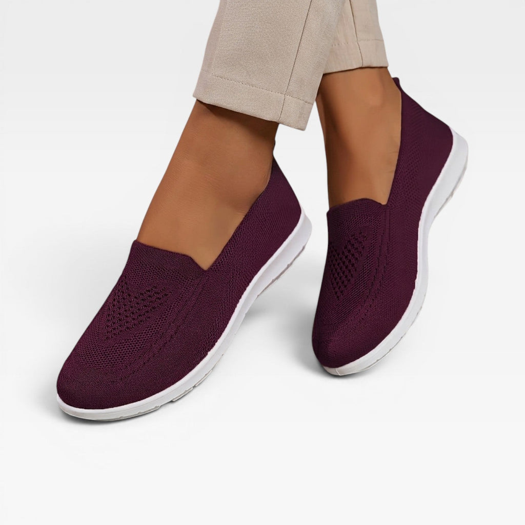 Women's Breathable Knit Slip-On Trainers