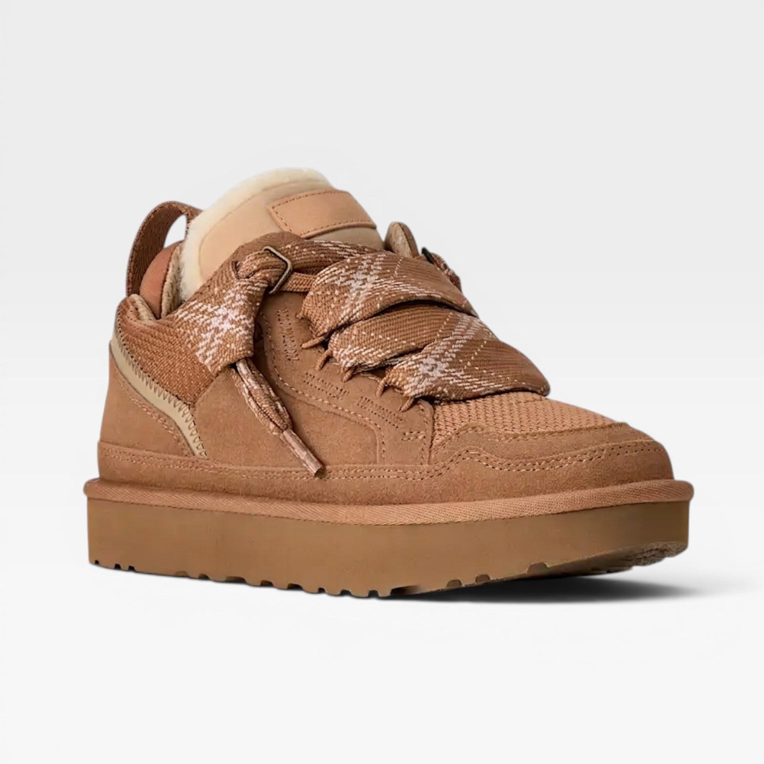 Rosamund | Women's Shearling Lined faux suede Trainers - Cozy Chunky Sneakers