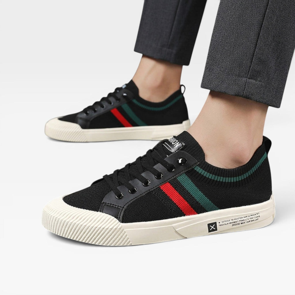 Corwin | Men's Knit Lace-Up Trainers - Casual Everyday Sneakers