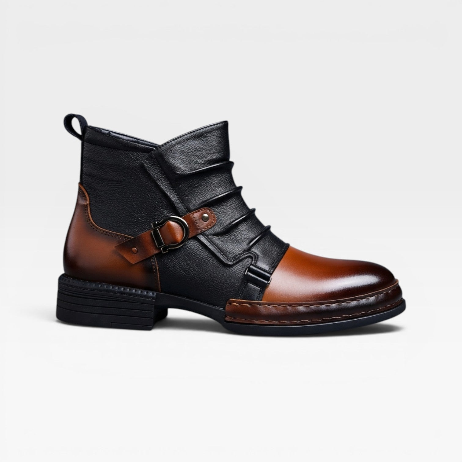 Osgood | Men's faux leather Ankle Boots - Classic Lace-Up Everyday Shoes