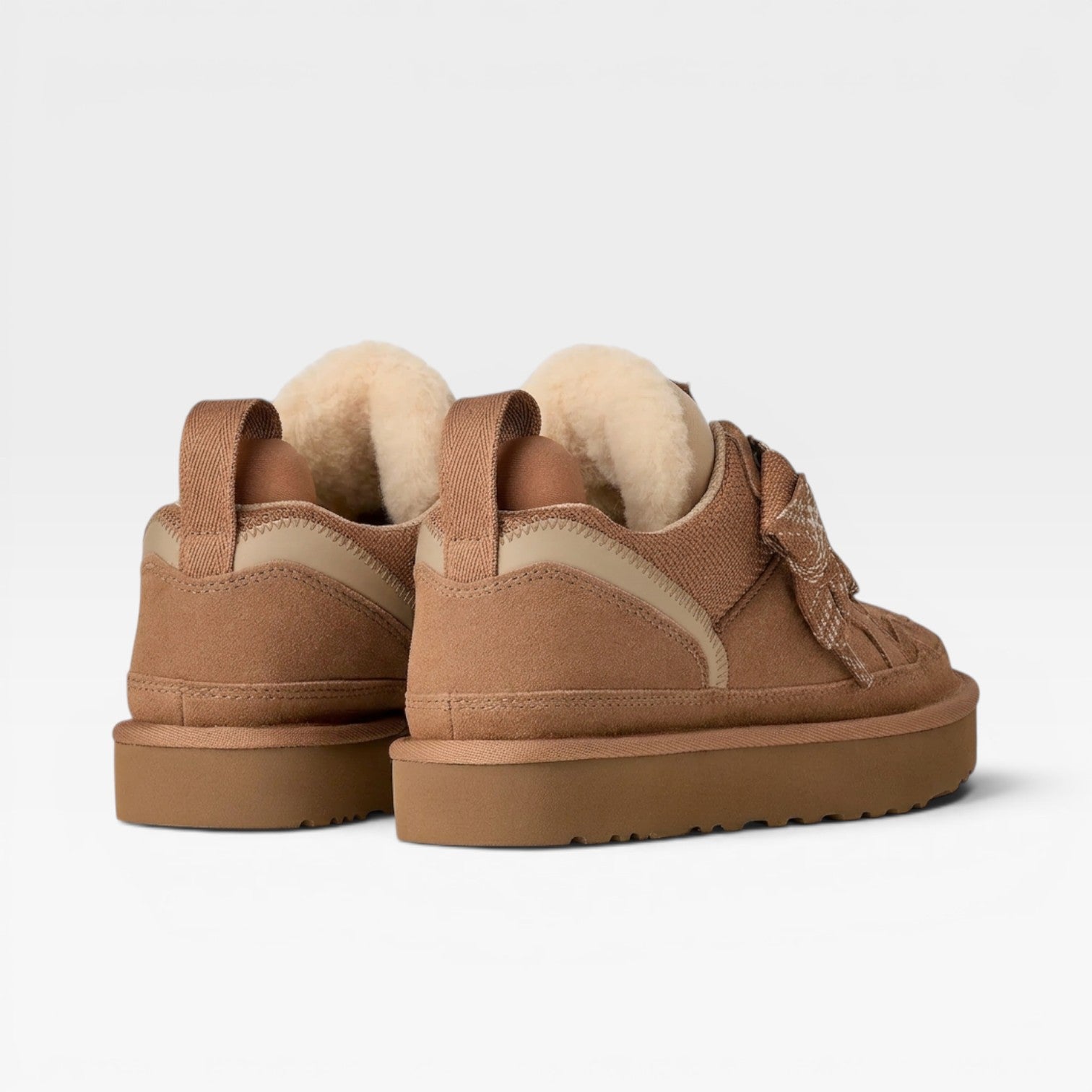 Rosamund | Women's Shearling Lined faux suede Trainers - Cozy Chunky Sneakers