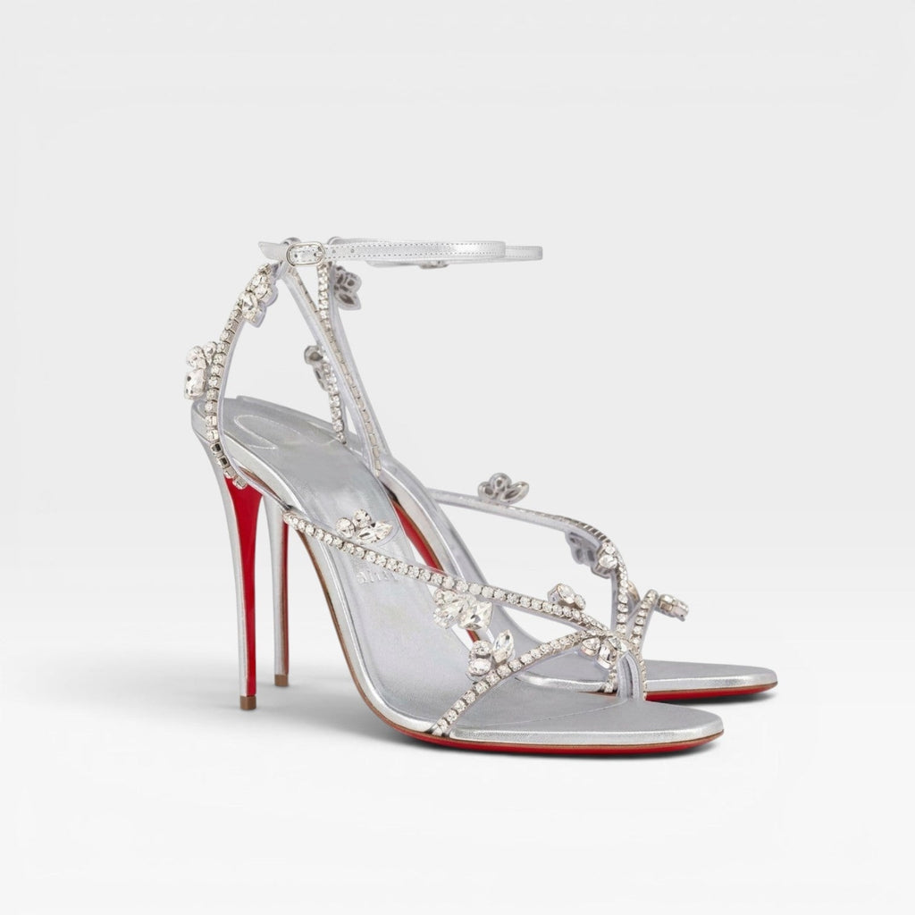Aurelia | Women's Crystal Strappy Stiletto Heels – Elegant Evening Sandals