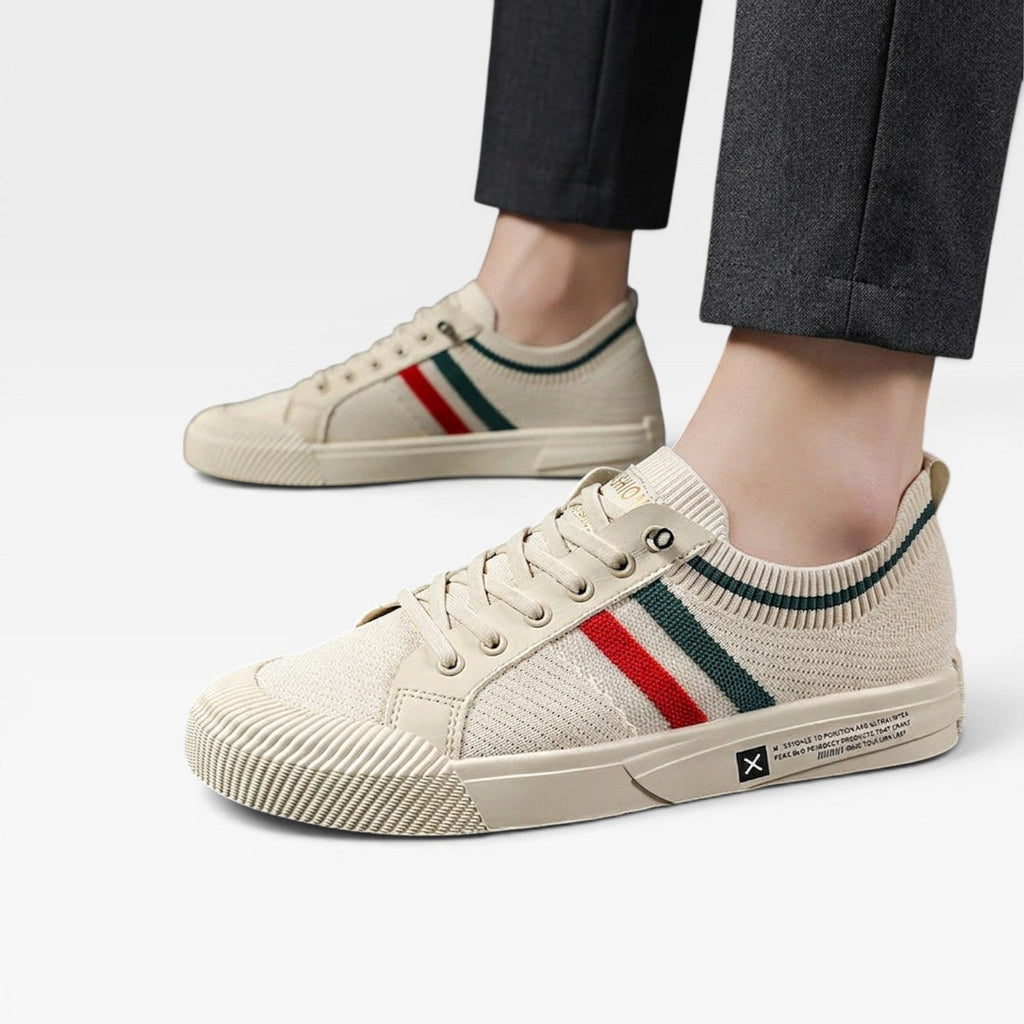 Corwin | Men's Knit Lace-Up Trainers - Casual Everyday Sneakers