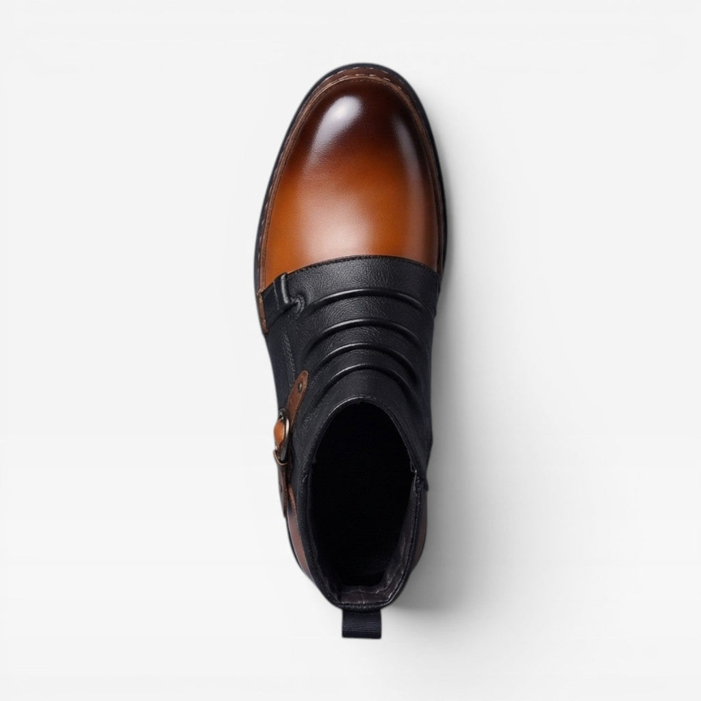 Osgood | Men's faux leather Ankle Boots - Classic Lace-Up Everyday Shoes