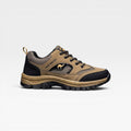Everett | Men's Leather-Look Trail Walking Shoes - Lace-Up Outdoor Hiking Trainers