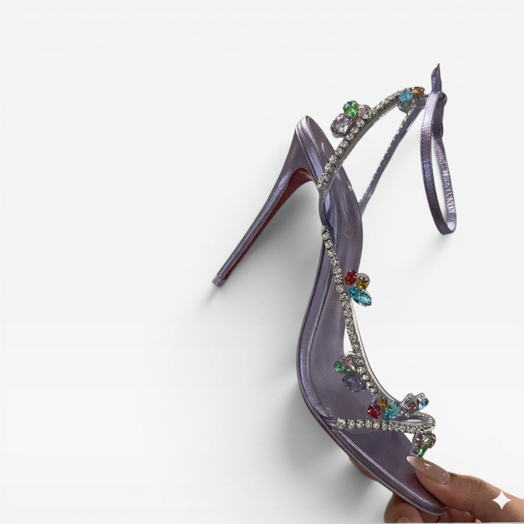 Aurelia | Women's Crystal Strappy Stiletto Heels – Elegant Evening Sandals